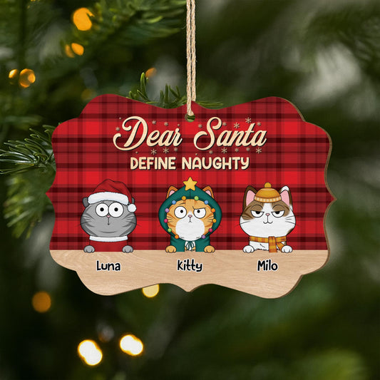 5434OUS1 custom christmas gifts for cat lovers 2 layered wood ornament_ 5434OTLAD