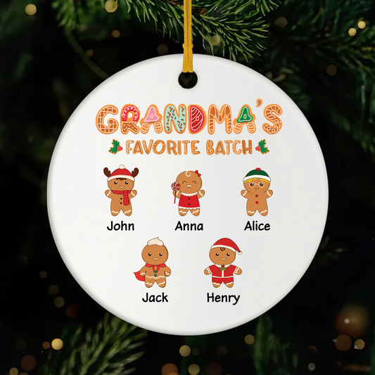 5438OUS1 custom xmas gifts for grandma ceramic gingerbread man ornament_ 5438OKZ0A