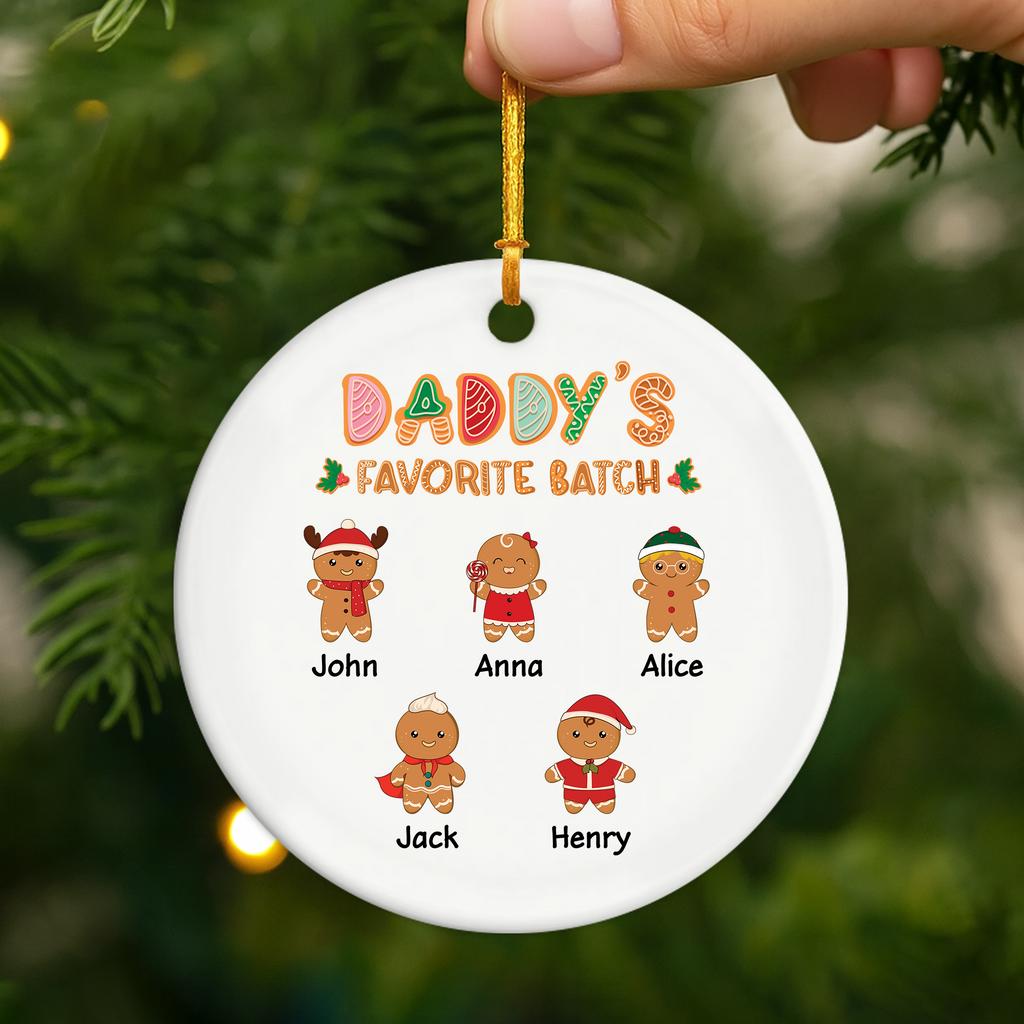 5438OUS2 custom xmas gifts for grandma ceramic gingerbread man ornament_ 5438OKZ0A