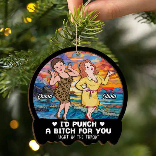 5446OUS2 personalized christmas gifts for friends 2 layered wood ornament_ 5446O8TTF