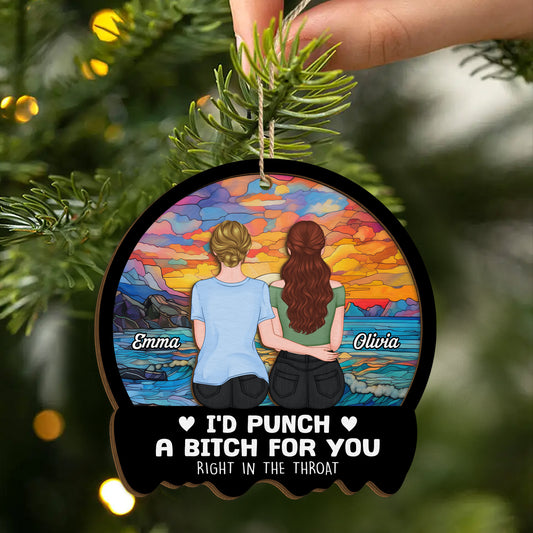 5453OUS2 custom 2 layered wood ornament_ funny xmas gifts for friends 5453O8LTF