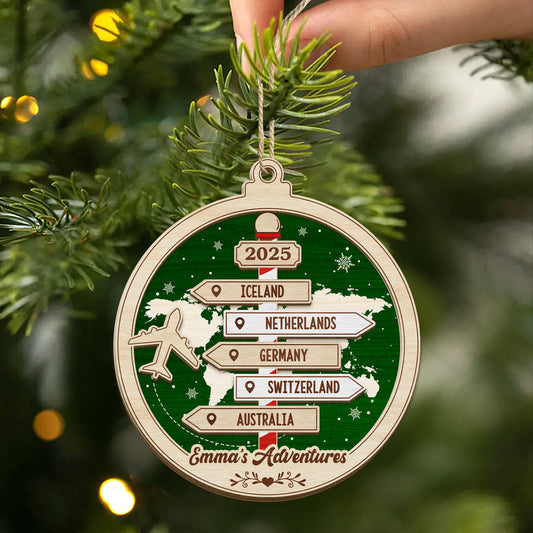 5459OUS2 custom christmas gifts for travelers_ 2 layered wood ornament_s 5459OTTZR