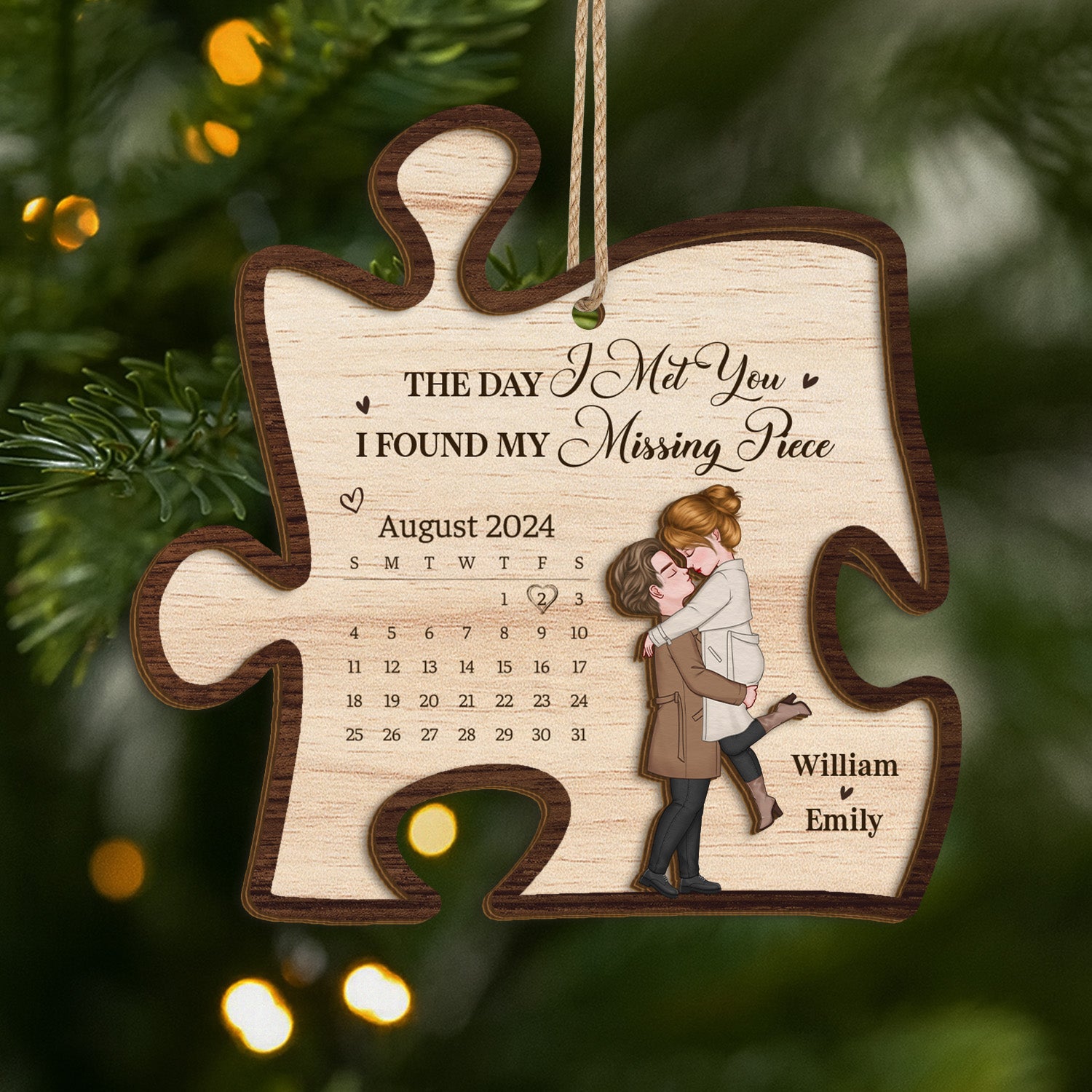 5461OUS1 custom couples christmas gifts 2 layered wooden ornament_s 5461O8TQG