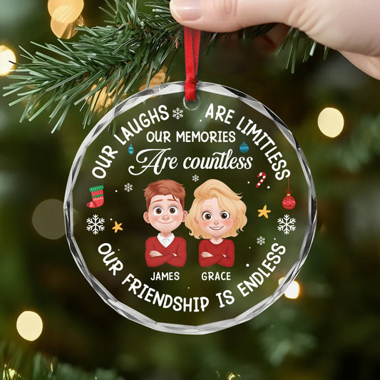 5464OUS2 personalized best friend gifts glass christmas ornaments 5464OKVTF