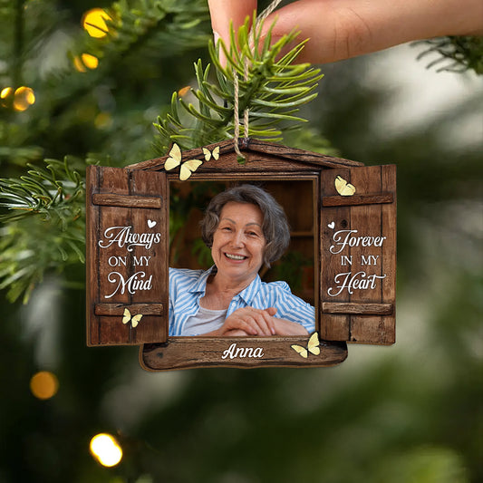 5467OUS2 personalized photo memorial gifts 2 layered wooden ornament_s 5467O3ZTC