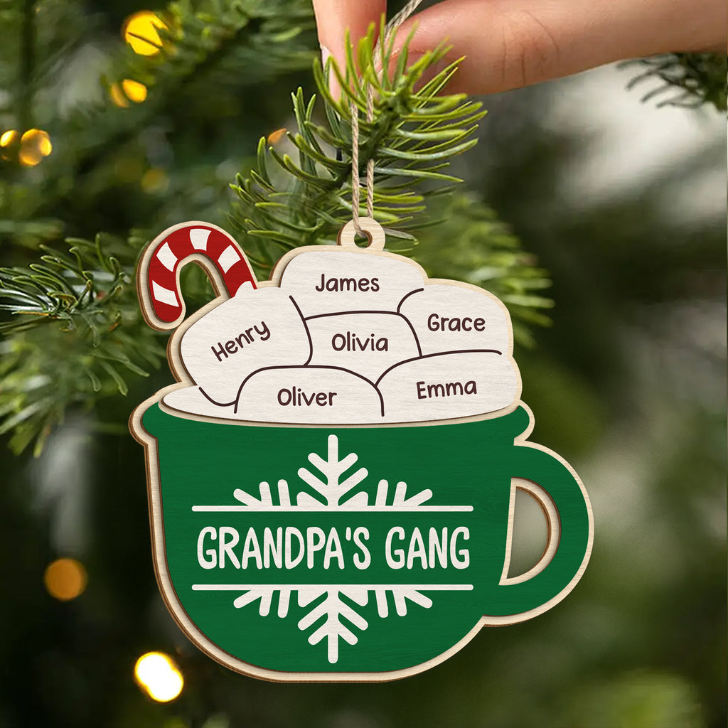 5472OUS2 custom christmas gifts for dad 2 layered wooden ornament_s 5472OTTNB