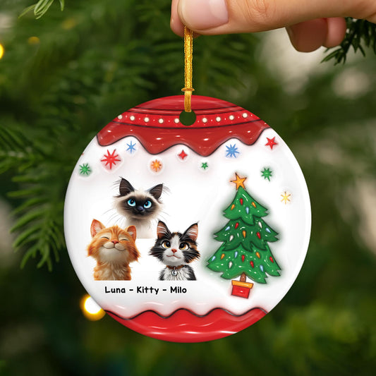 5506OUS2 custom gifts for cat owners ceramic christmas tree ornaments 5506OTTAC