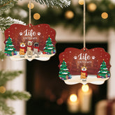 5511OUS2 custom gifts for dog owners 1 layered wooden xmas ornaments 5511OTLMC