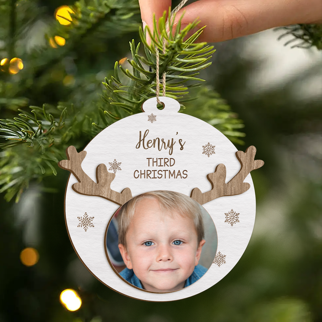 5518OUS2 babys 1st christmas gifts personalized 2 layered wood ornament 5518OKVCK