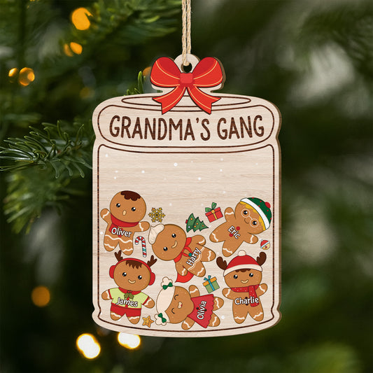 5534OUS1 custom grandma gifts 1 layered wood gingerbread man ornaments_ 5534O3YMA