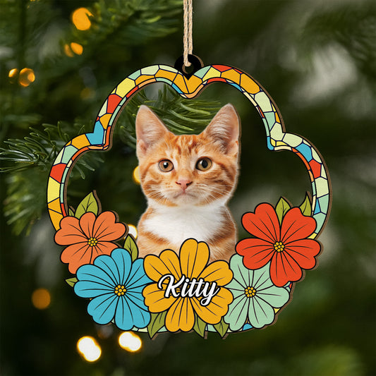 5542OUS1 custom 1 layered wooden ornaments photo gifts for cat lovers 5542O8LMD
