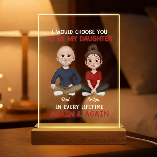 5545LUK1 personalised i would choose you in every lifetime night light for daughterson 5545l8laa