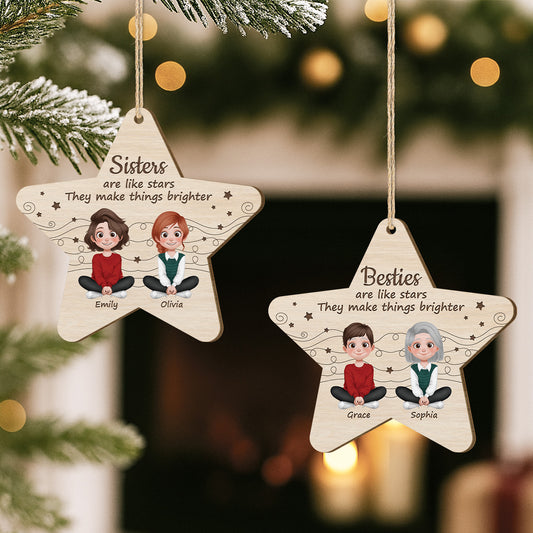 5546OUS2 custom_ 1 layered wooden ornaments christmas gifts for sisters 5546O8VZA