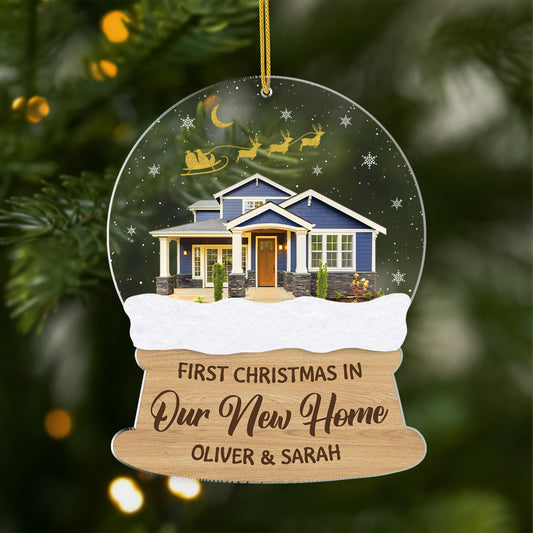 5558OUS1 custom couple gifts acrylic first christmas ornament 5558OTVCG