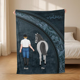 5567BUS2 personalized fleece blankets horse gifts for her 5567B3KAU