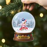 5587OUS2 custom family gifts acrylic snow globe christmas ornament_ 5587OTVMI