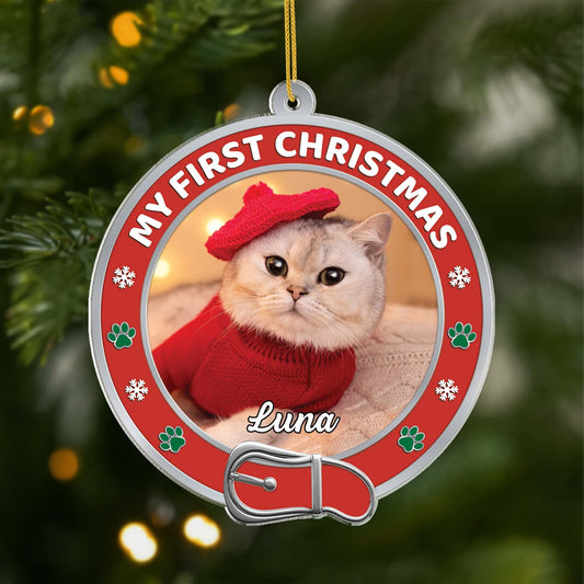 5608OUS1 custom cat photo gifts_ acrylic my first christmas ornament_ 5608OTQTD