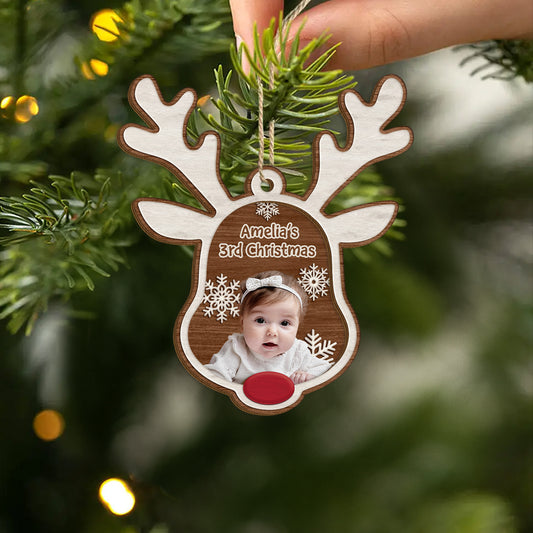 5615OUS2 babys 1st christmas gifts 2 layered wooden reindeer ornaments_ 5615OKMNA