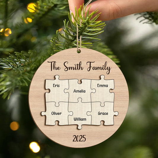 5618OUS2 personalized gifts for family 2 layered wooden ornaments 5618O8MCI