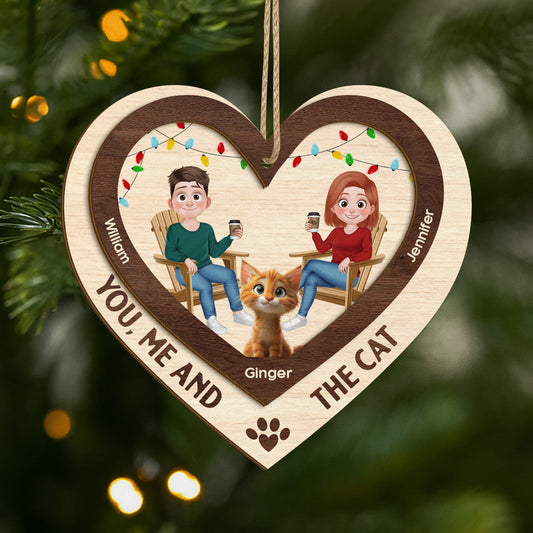 5620OUS1 personalized 2 layered wood ornament gifts for cat parents 5620O8ZAD