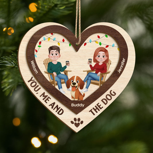 5620OUS1 personalized 2 layered wood ornament gifts for dog parents 5620O8VAC