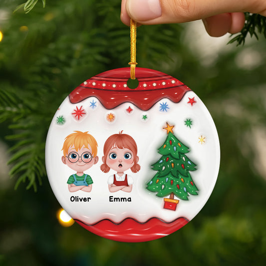 5622OUS2 3d printing effect custom ceramic ornaments christmas gifts for kids 5622O