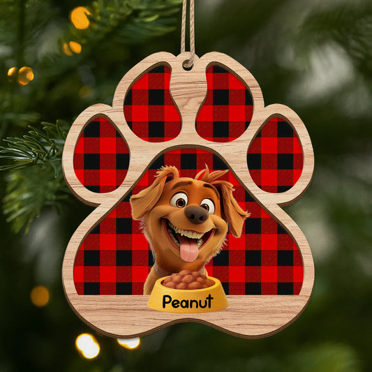 5629OUS1 personalized dog gifts for humans 2 layered wood xmas ornaments 5629O8MZC