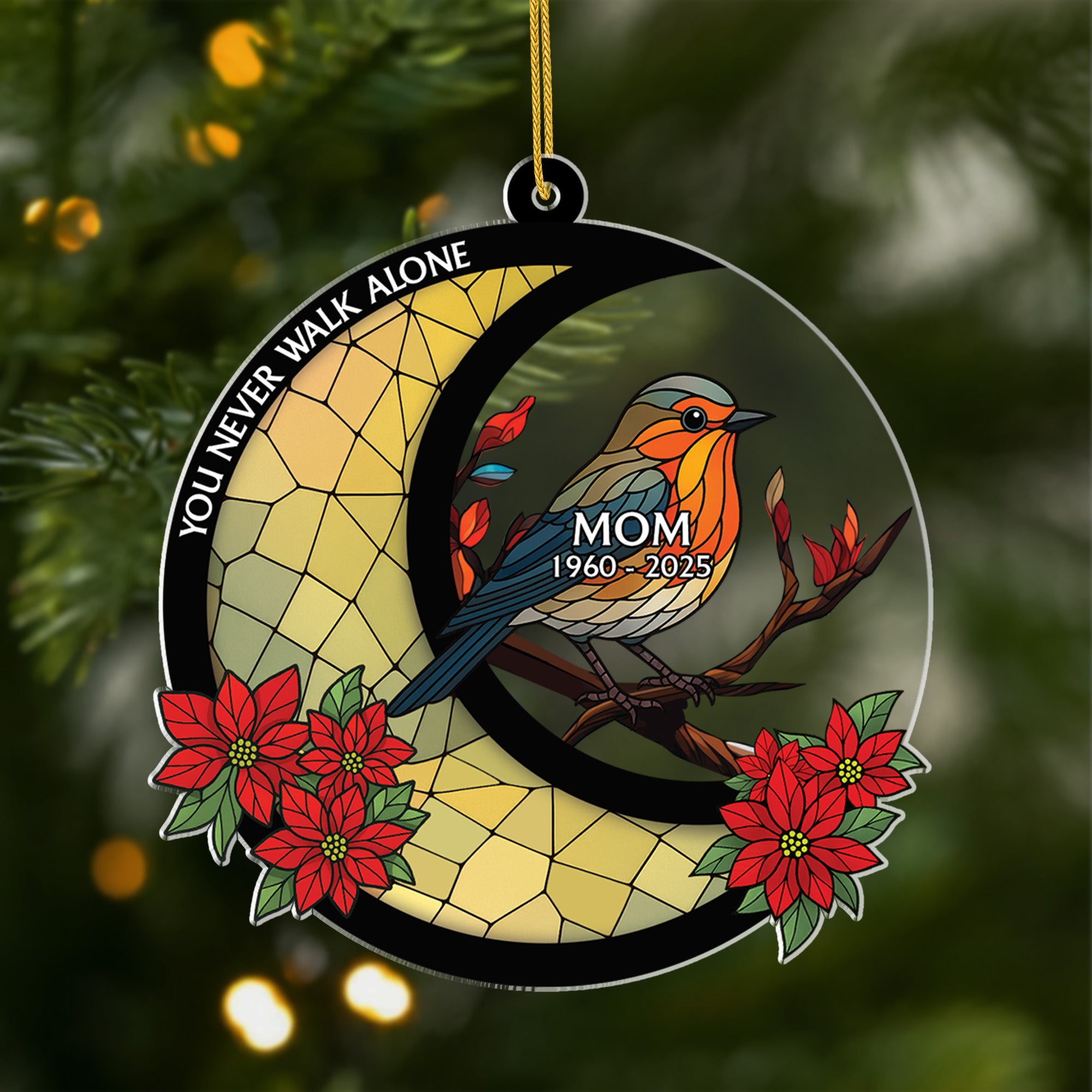 5630OUS1 custom memorial gifts for loss of mom acrylic cardinal ornament 5630O8QMA