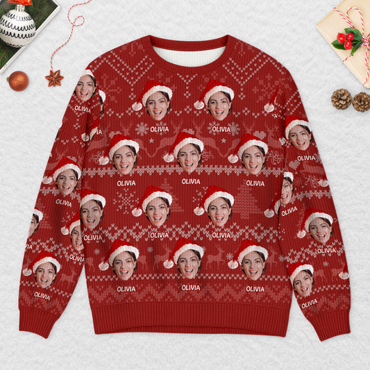 5633WUS2 custom ugly christmas sweater with face_s funny xmas gifts 5633W8MNB