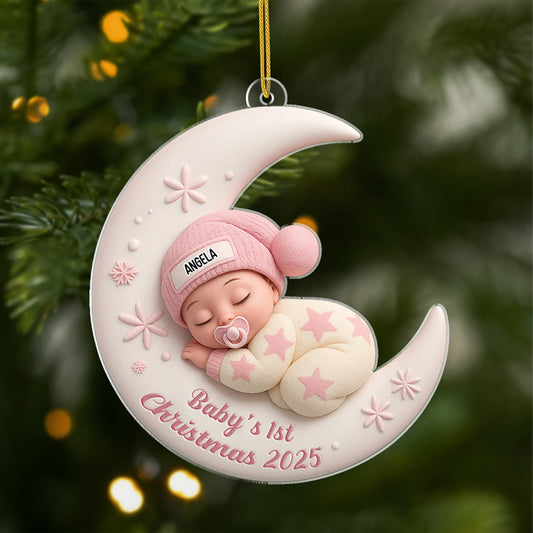 5635OUS1 3d printing effect custom acrylic ornament babys first christmas present 5635OKVCK