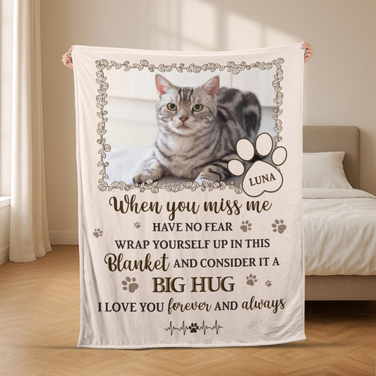 5642BUS2 personalized pet memorial gifts photo fleece blanket_ 5642B8QAC