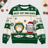 5643WUS2 personalized cat mom gifts photo ugly christmas sweater 5643WTHAD