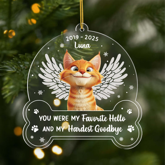 5647OUS1 personalized cat memorial gifts acrylic photo ornament 5647OKYZD