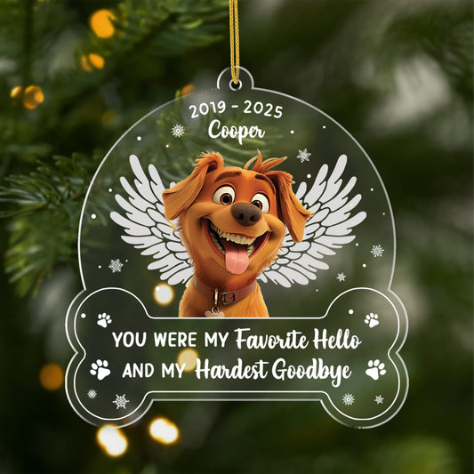 5647OUS1 personalized dog memorial gifts acrylic photo ornament 5647OKYZC