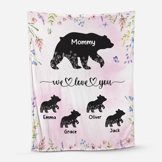 5651BUS1 personalized fleece blankets mama bear gifts for mom 5651B3VZA