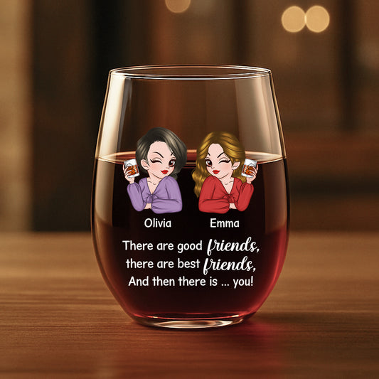 5657IUS1 personalized best friend gifts for christmas stemless wine glasses 5657ITLTF