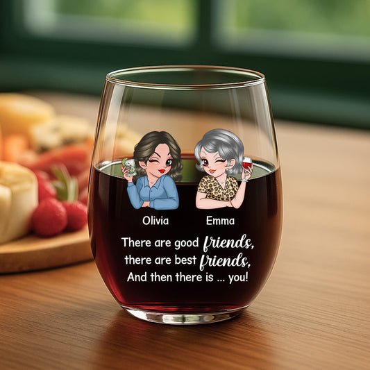 5657IUS2 personalized best friend gifts for christmas stemless wine glasses 5657ITLTF