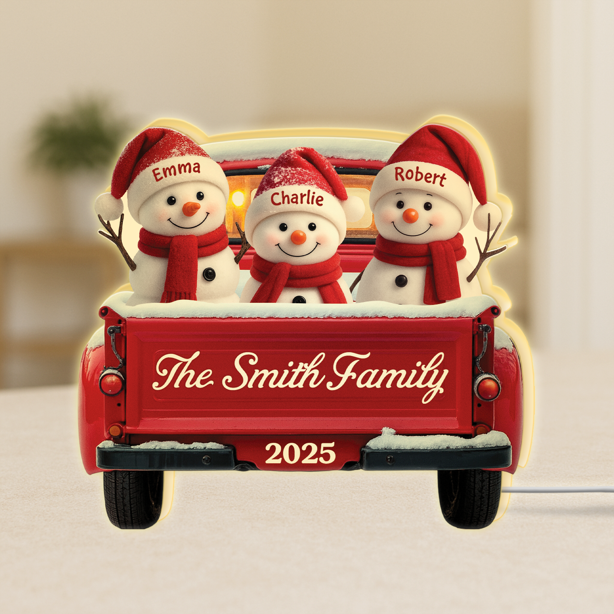 5659LUS1 personalized snowman light box christmas gifts for family 5659LTVZI