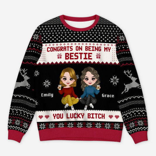 5661WUS1 personalized ugly christmas sweater gifts for best friends 5661WKKAF
