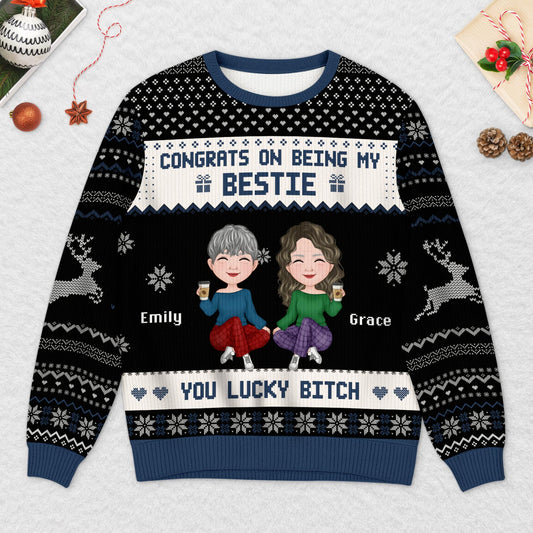 5661WUS2 personalized ugly christmas sweater gifts for best friends 5661WKKAF