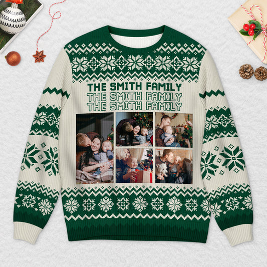 5665WUS2 personalized family gift ugly christmas sweater photos 5665W6VQI