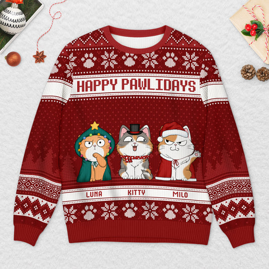 5666WUS2 custom gifts for cat lovers cat ugly christmas sweater 5666W6TMD