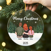 5671OUS2 custom gifts for family with pet mery christmas acrylic ornament 5671O6TZI