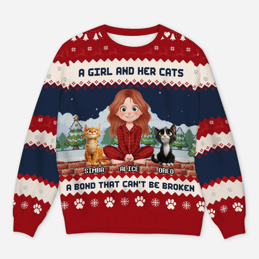 5709WUS1 personalized ugly christmas sweater cat and owner gifts_ 5709W8TAD