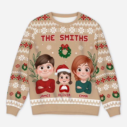5710WUS1 custom ugly christmas sweater for family_ matching family gifts 5710WTVTI