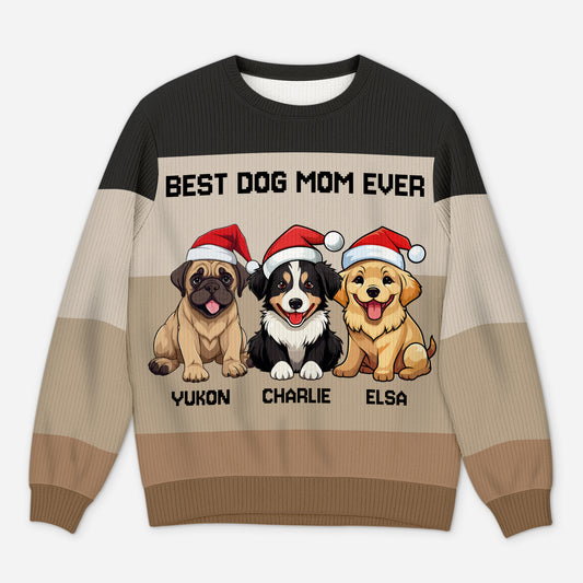 5711WUS1 personalized ugly christmas sweater best dog mom ever gifts 5711WTVCC
