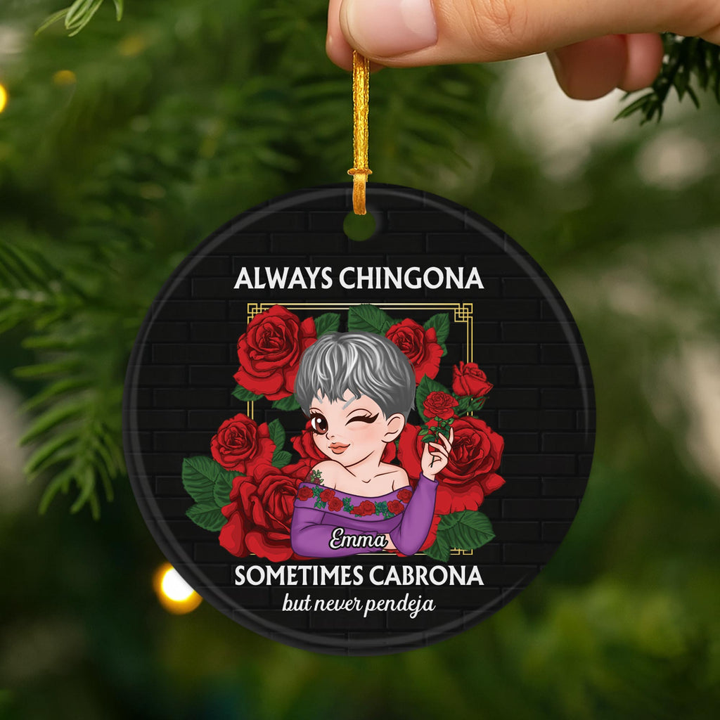 5725OUS2 personalized gifts for her chingona ceramic christmas ornaments 5725O8ZAA