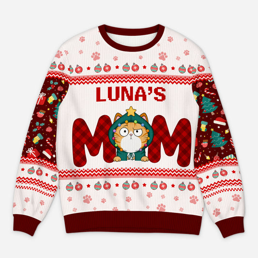 5727WUS1 personalized cat gifts for humans ugly christmas sweater cat 5727WTTZD