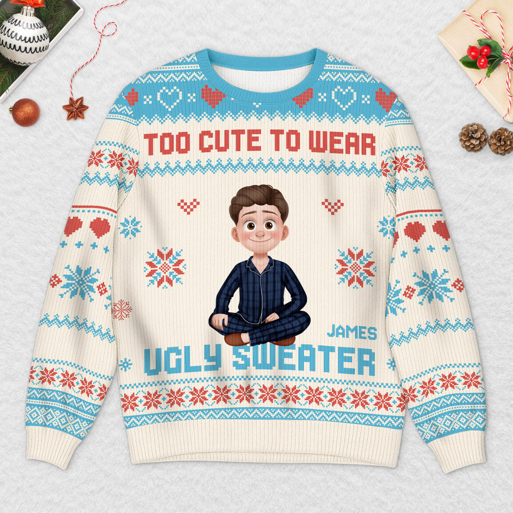 5730WUS2 custom christmas gifts for her too cute to wear an ugly sweater 5730W3ZMA
