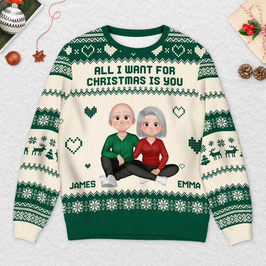 5754WUS2 custom couple gifts all i want for christmas is you ugly sweater 5754WKQMG